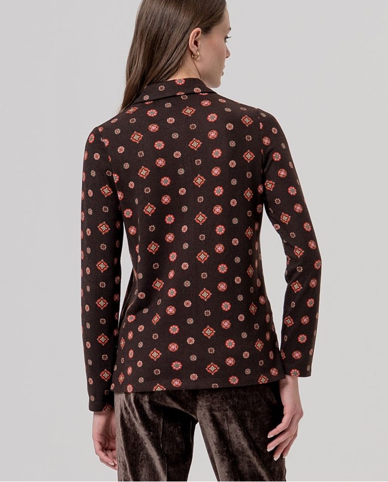 Foulard Print ShirtTopsPosh Boutique