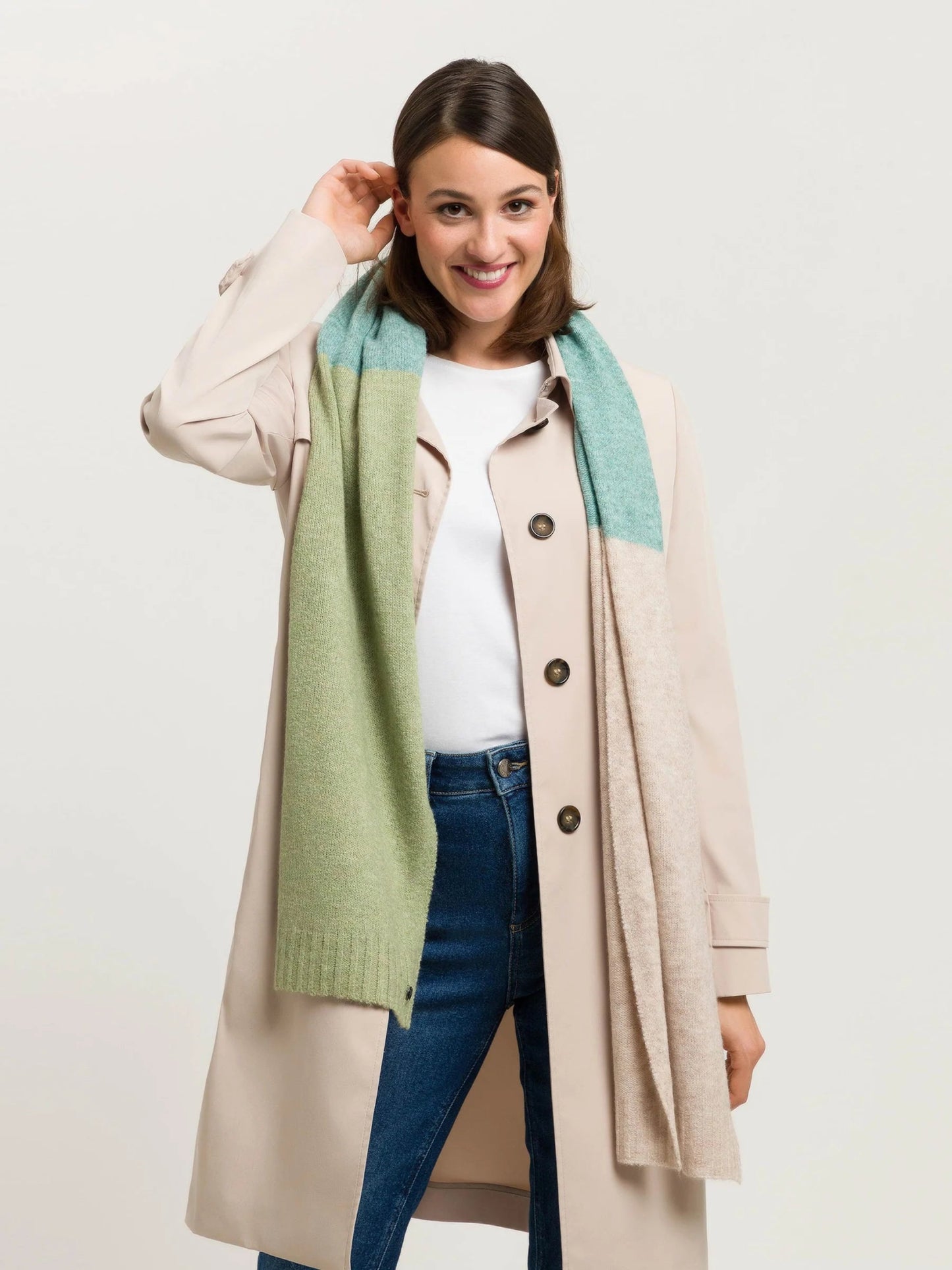 Fraas Block Stripe Recycled ScarfScarvesPosh Boutique