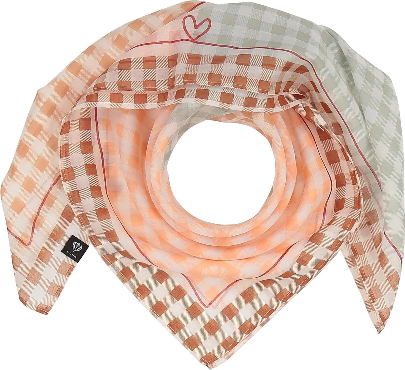 Fraas Gingham Grid Cotton Silk ScarfScarvesPosh Boutique