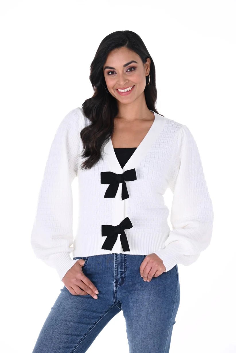 Frank Lyman Bow CardiganSweatersPosh Boutique