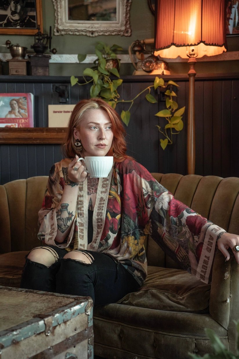 Friendship, Love & Truth Cropped KimonoPosh Boutique