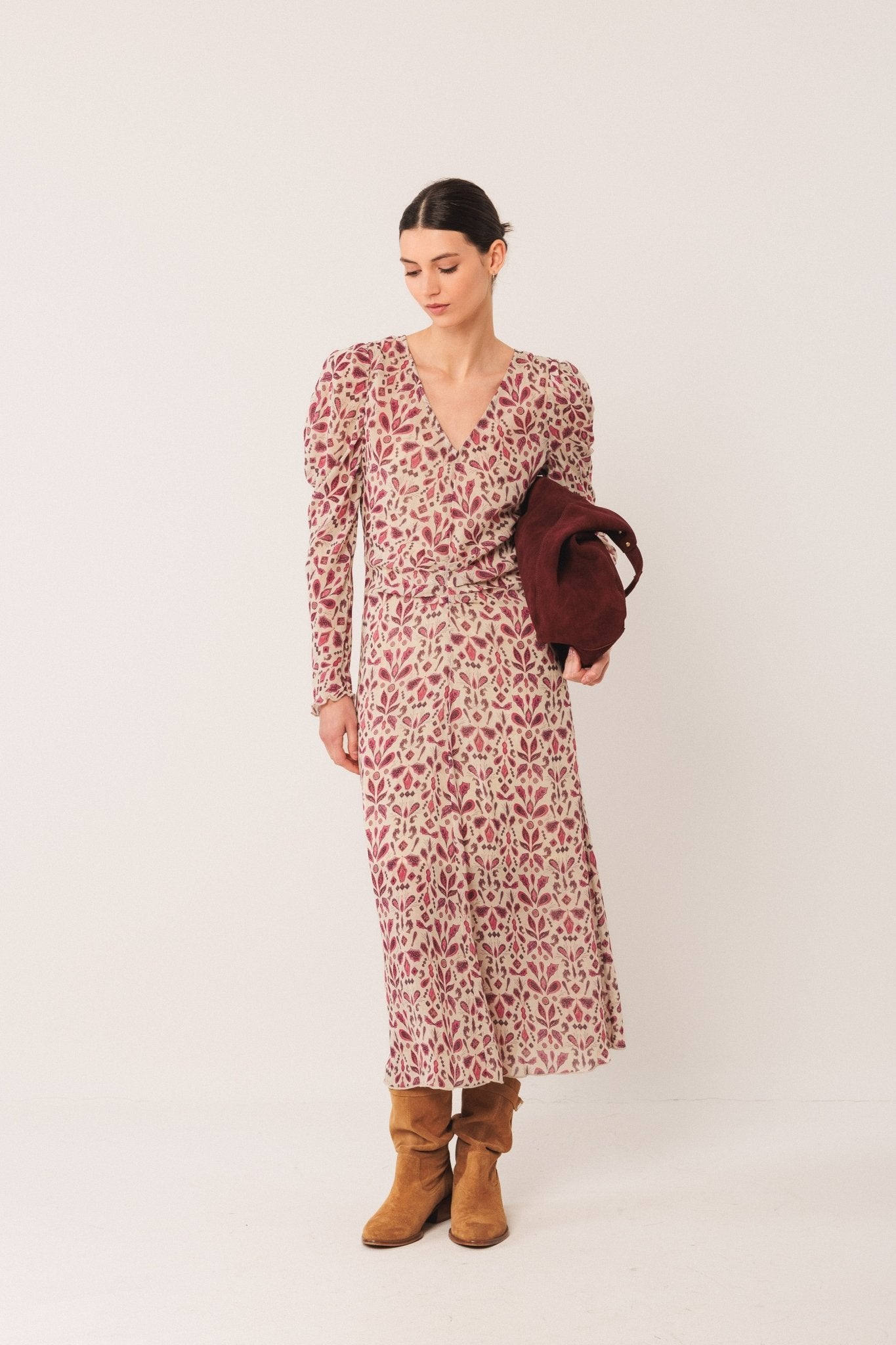 Garnet Leather TotePosh Boutique