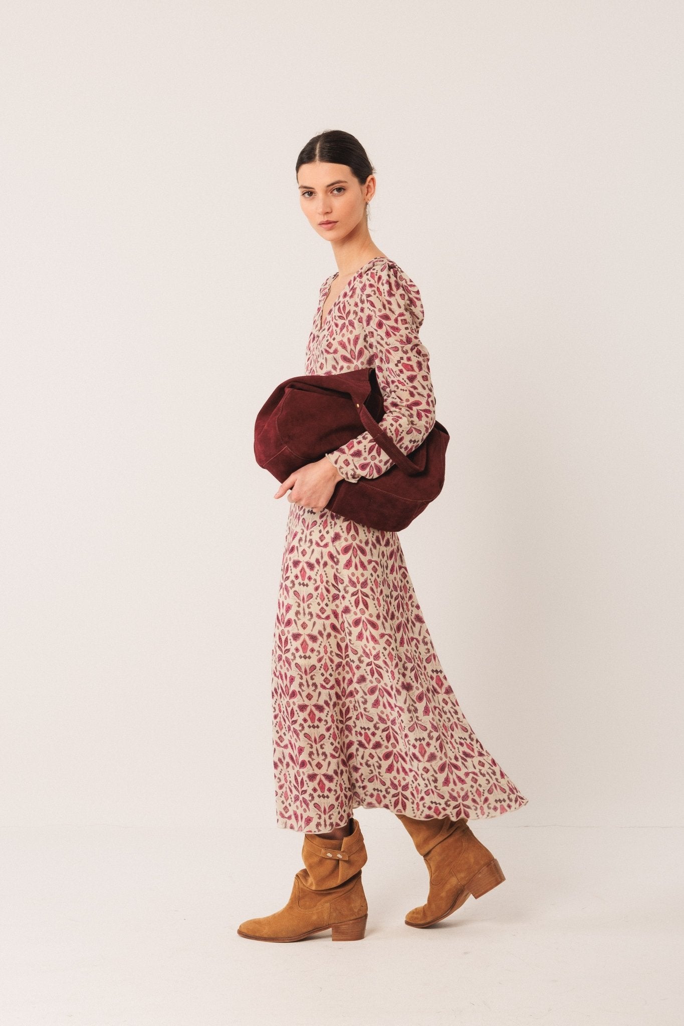 Garnet Leather TotePosh Boutique