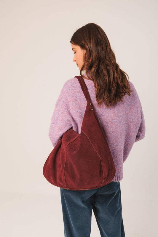 Garnet Leather TotePosh Boutique