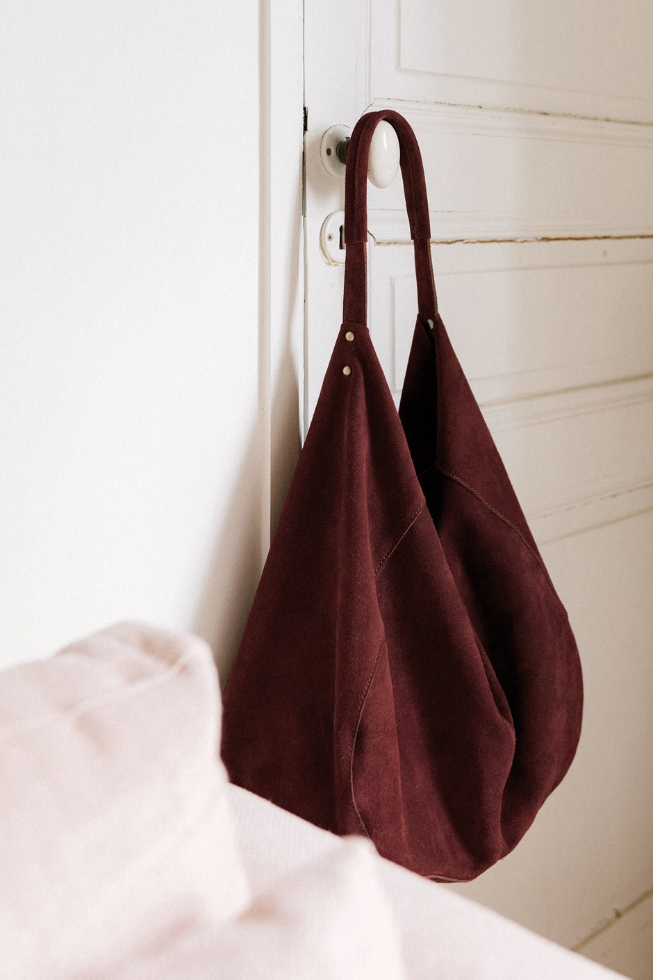 Garnet Leather TotePosh Boutique