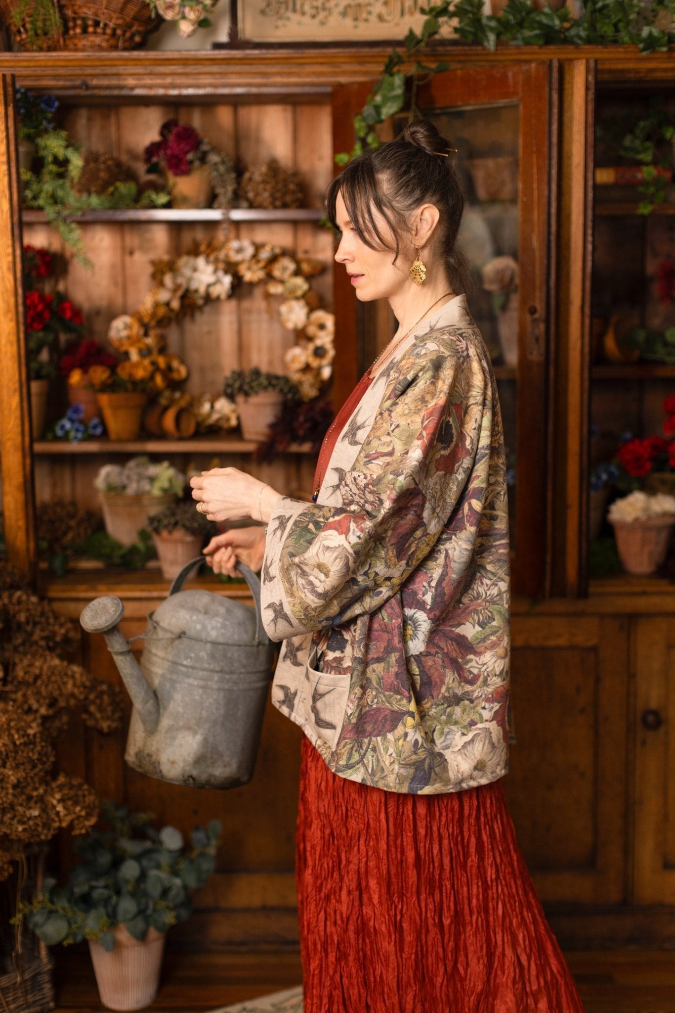 Golden Hour Fleece Cottage Kimono JacketJacketsPosh Boutique