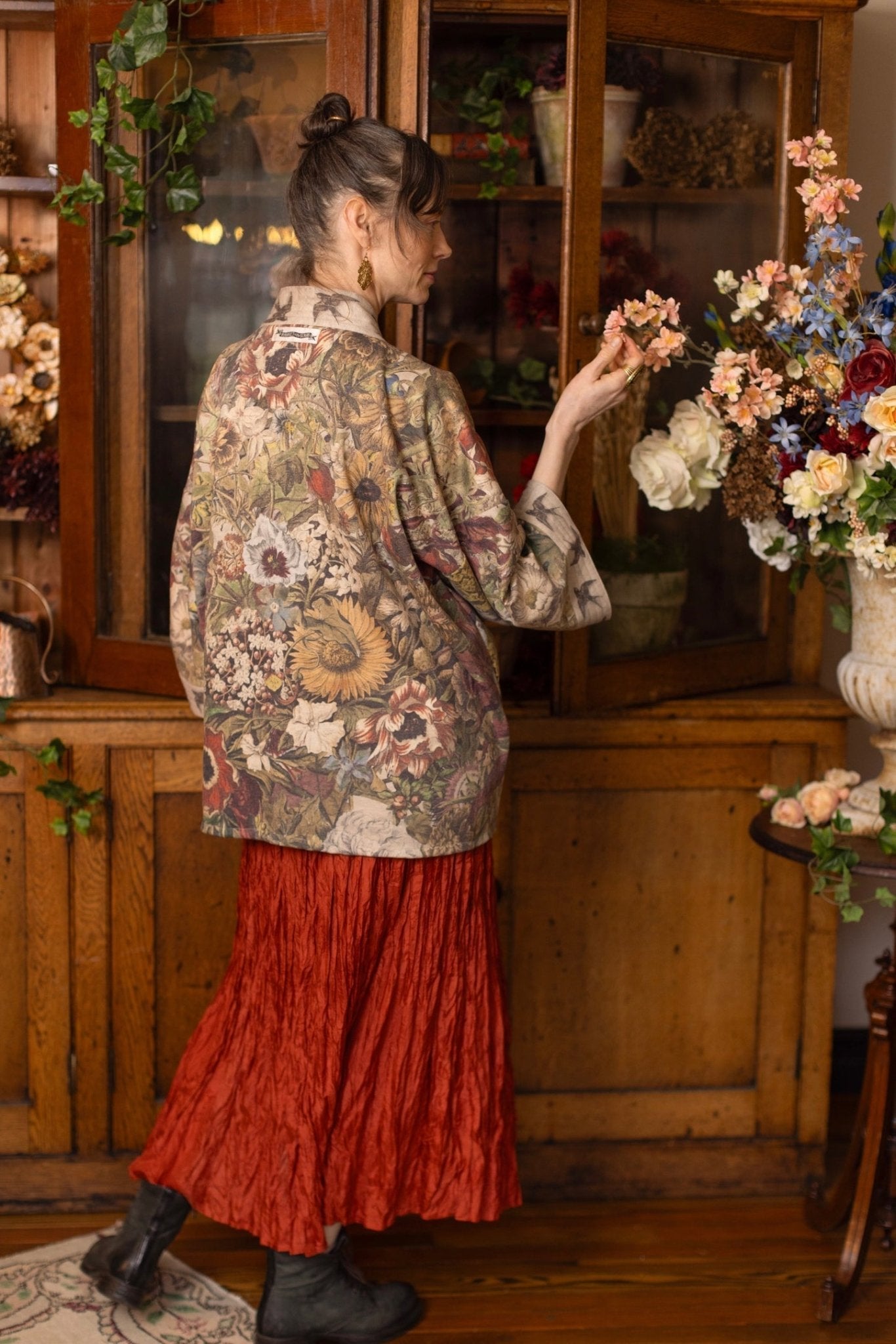 Golden Hour Fleece Cottage Kimono JacketJacketsPosh Boutique