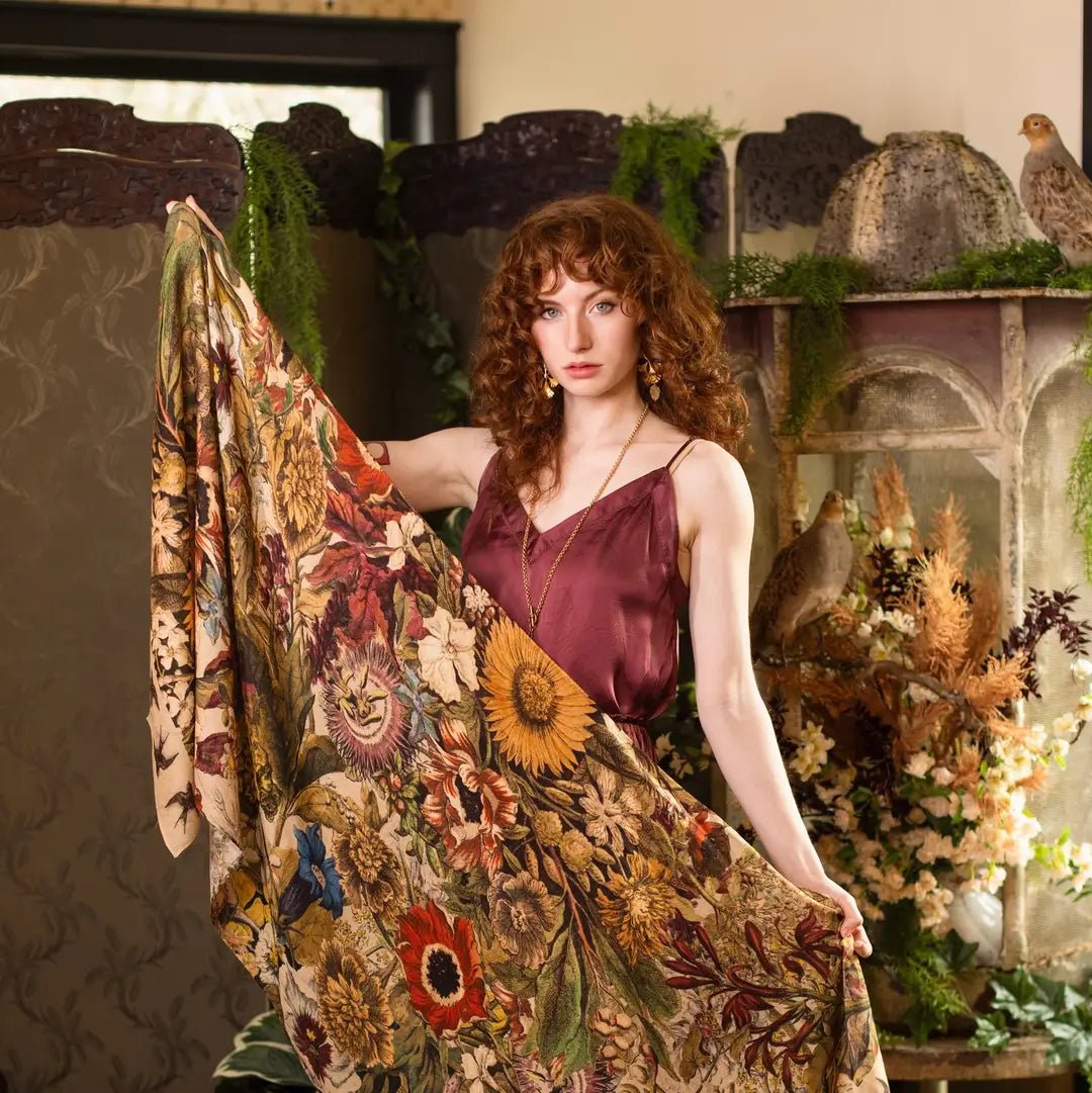 Golden Hour Floral Bohemian ScarfScarvesPosh Boutique
