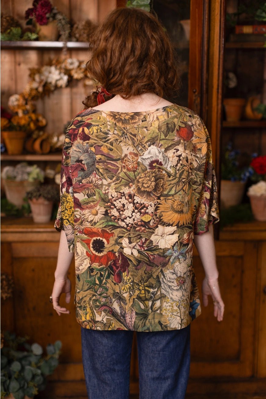 Golden Hour Luxe Floral Tunic ShirtTopsPosh Boutique