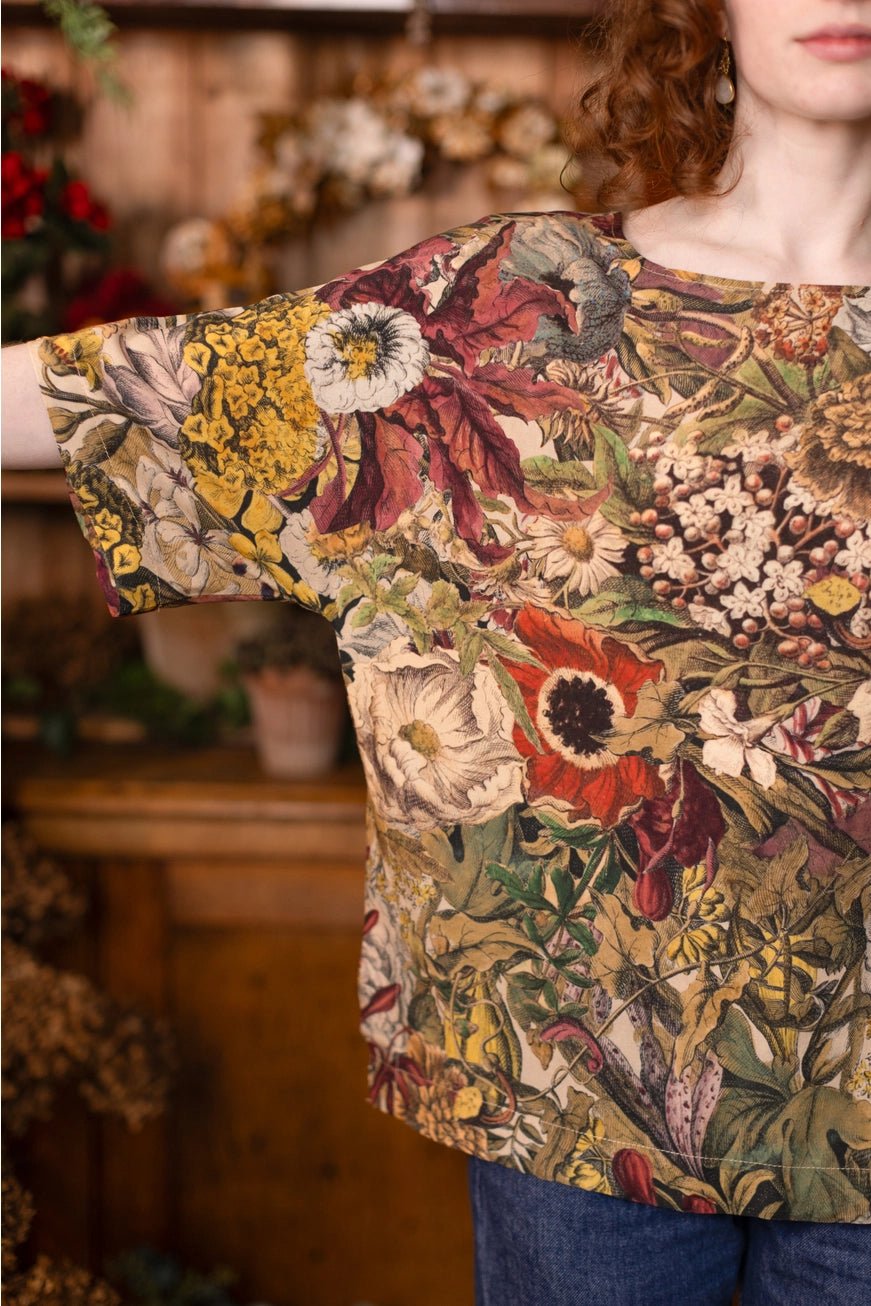 Golden Hour Luxe Floral Tunic ShirtTopsPosh Boutique