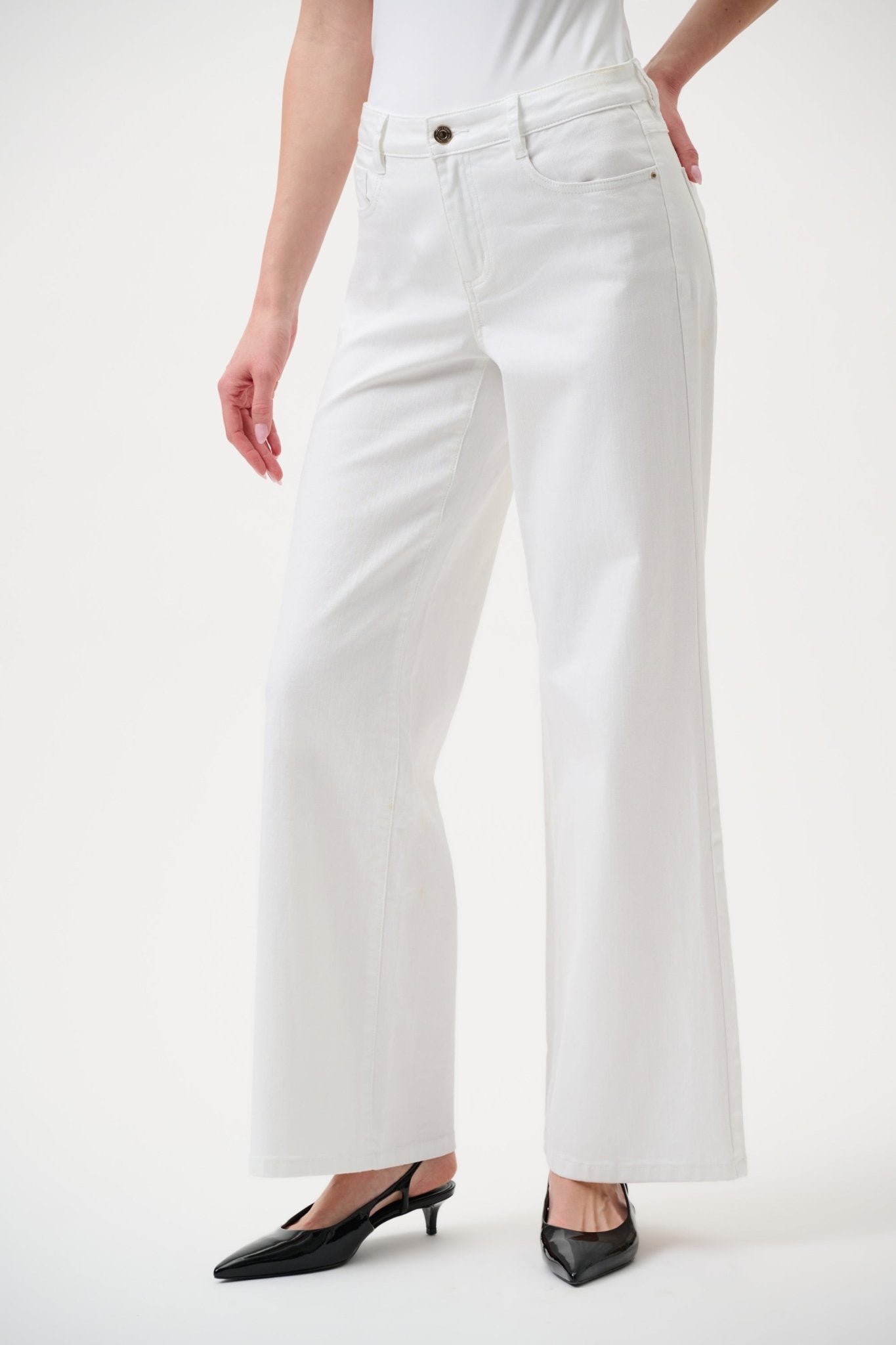 Goldie White Denim Wide Leg JeanDenimPosh Boutique
