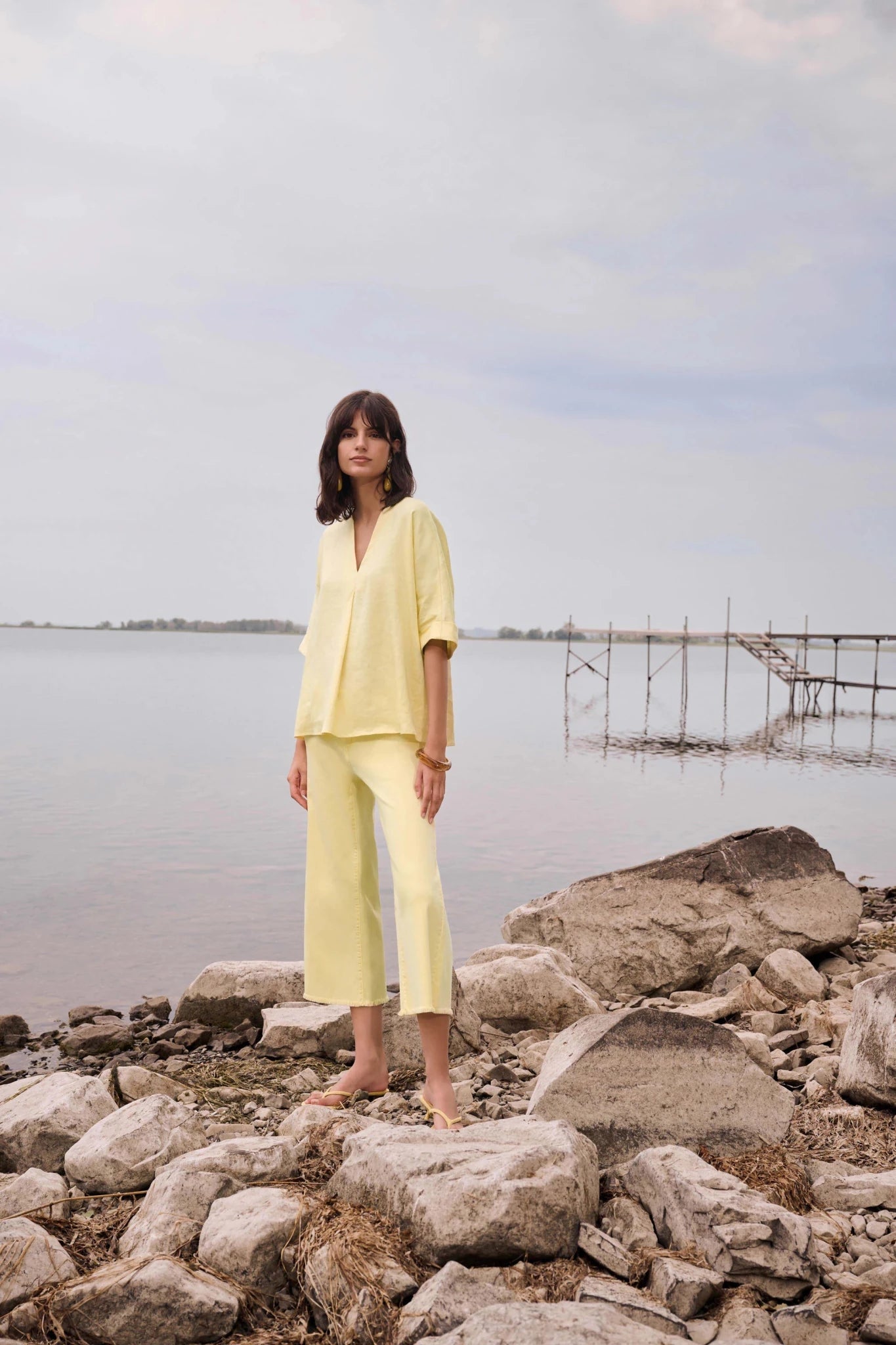 Goldie Wide Leg Cropped JeansDenimPosh Boutique