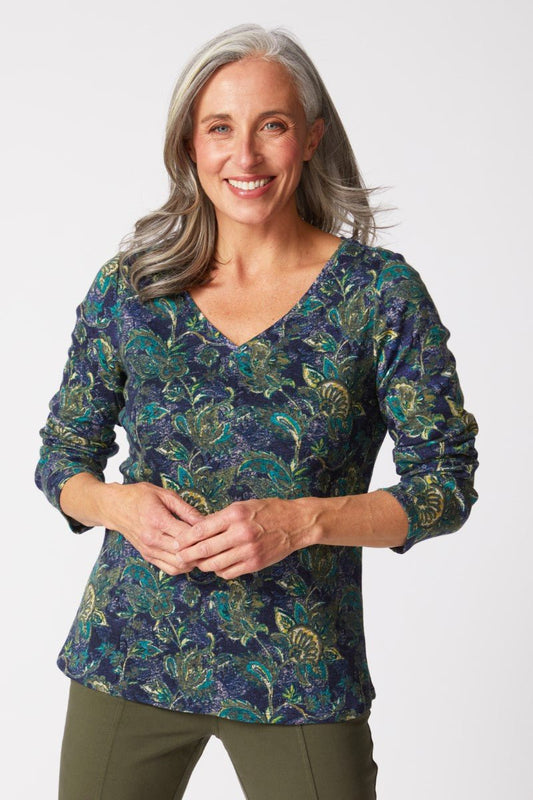 Habitat Paisley Everyday V - Neck TeeTopsPosh Boutique