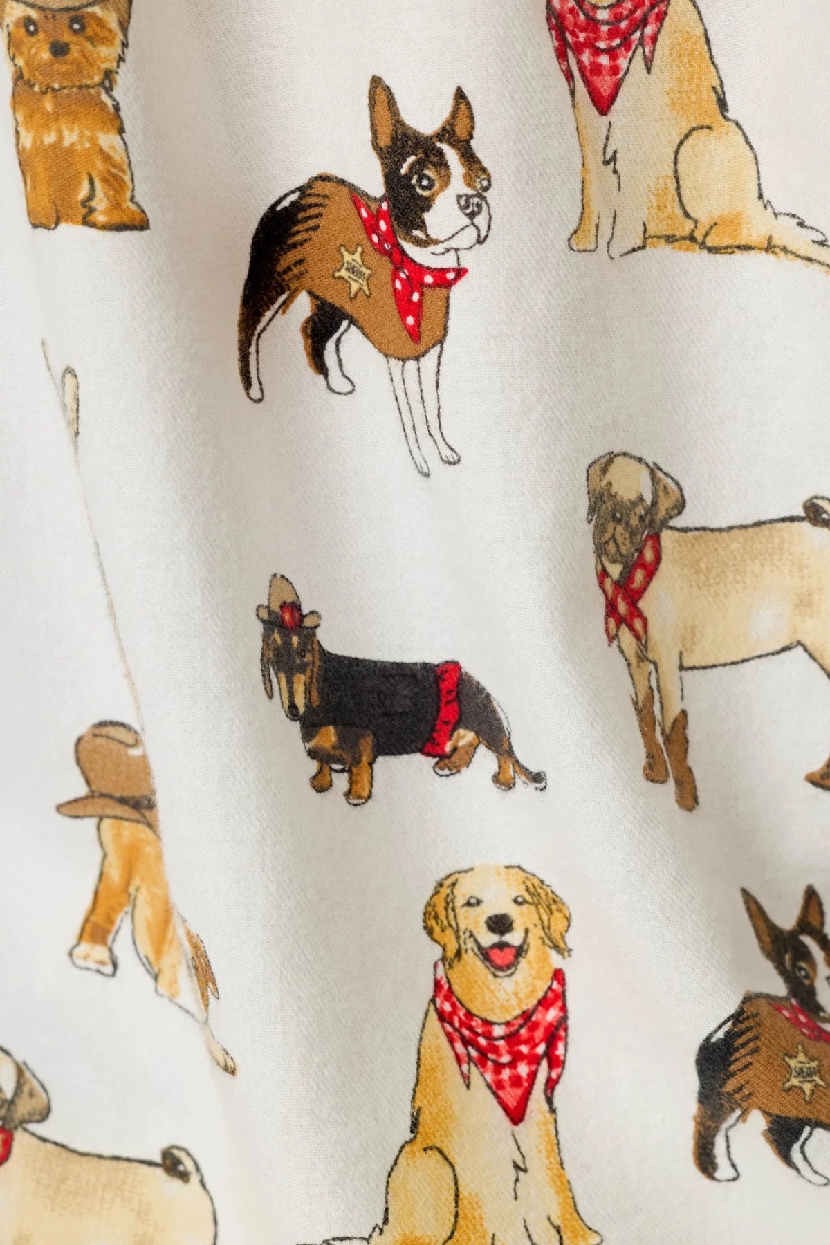 Howdy Paw-tner Dog Print 3-Piece Flannel PJ SetPosh Boutique