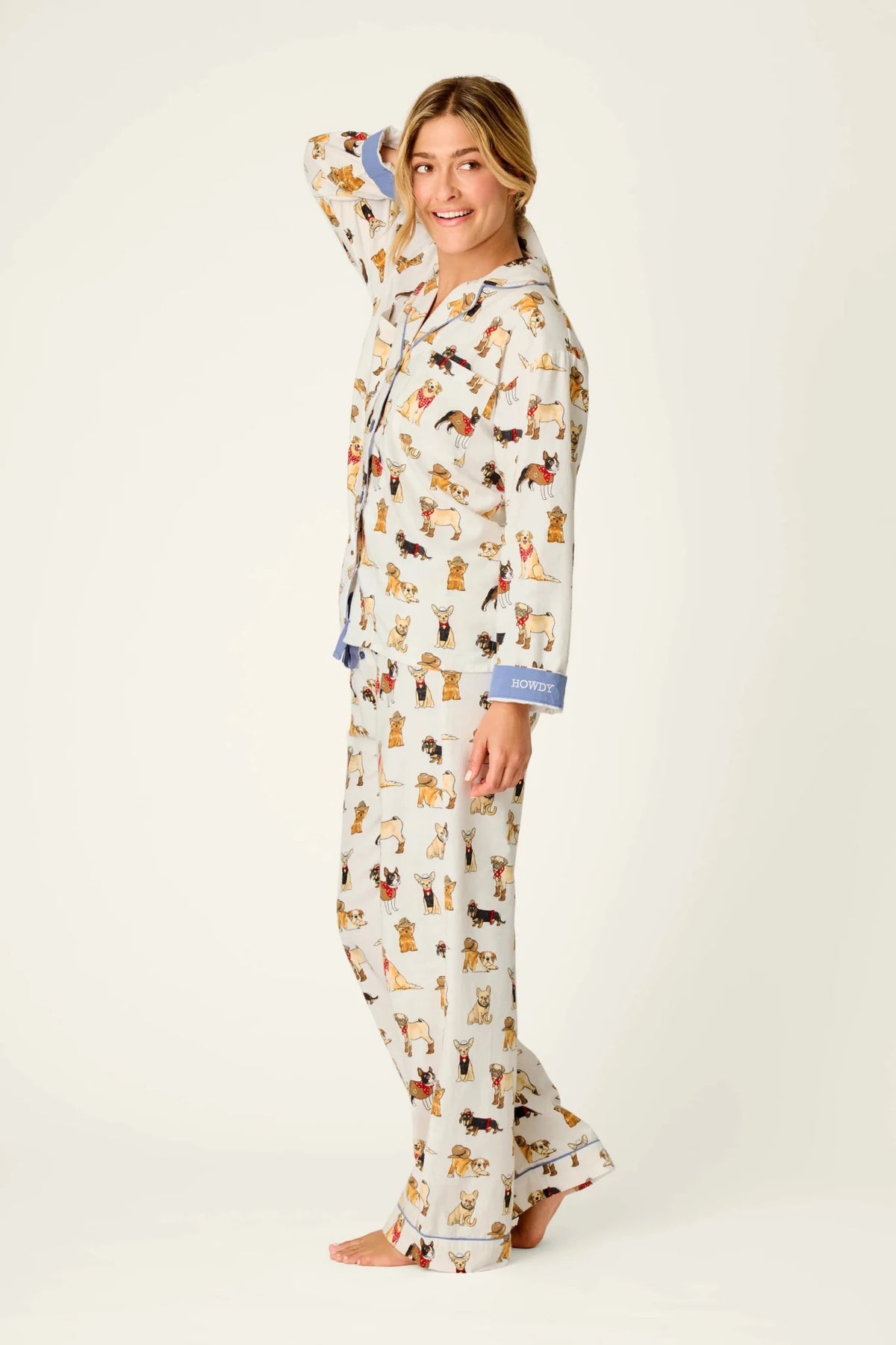 Howdy Paw-tner Dog Print 3-Piece Flannel PJ SetPosh Boutique