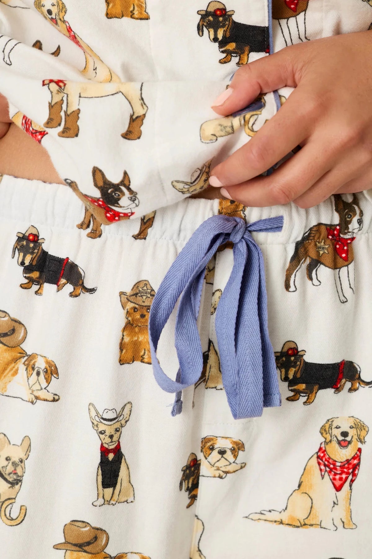 Howdy Paw-tner Dog Print 3-Piece Flannel PJ SetPosh Boutique