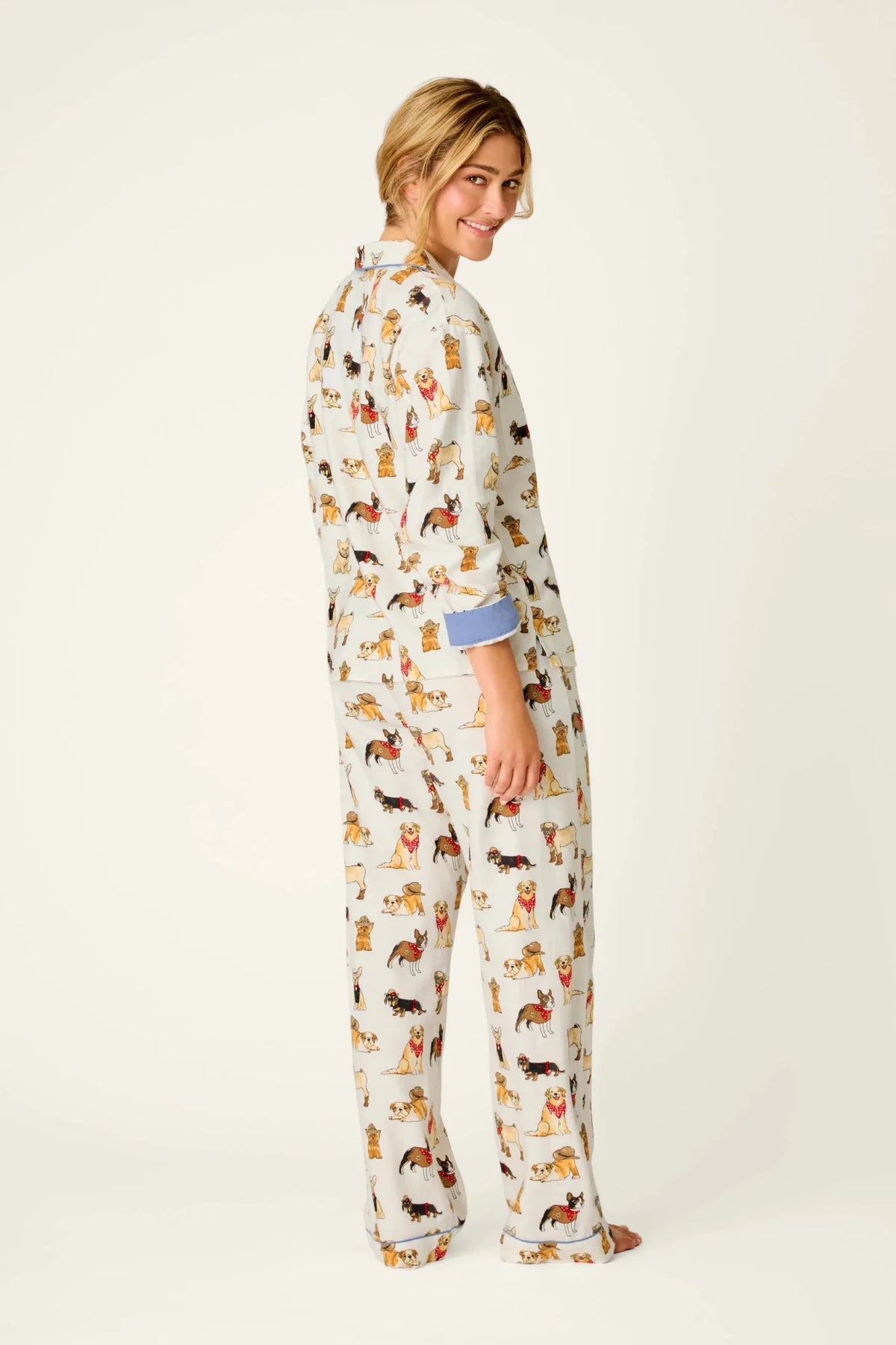 Howdy Paw-tner Dog Print 3-Piece Flannel PJ SetPosh Boutique
