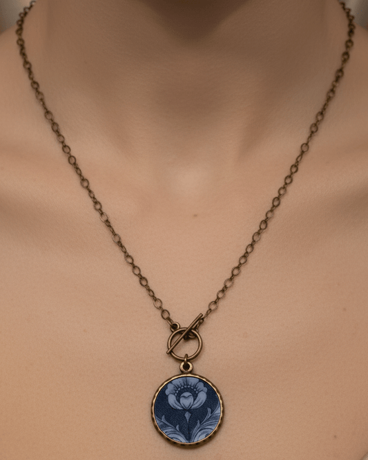 "Indigo" Antique China NecklaceJewelryPosh Boutique