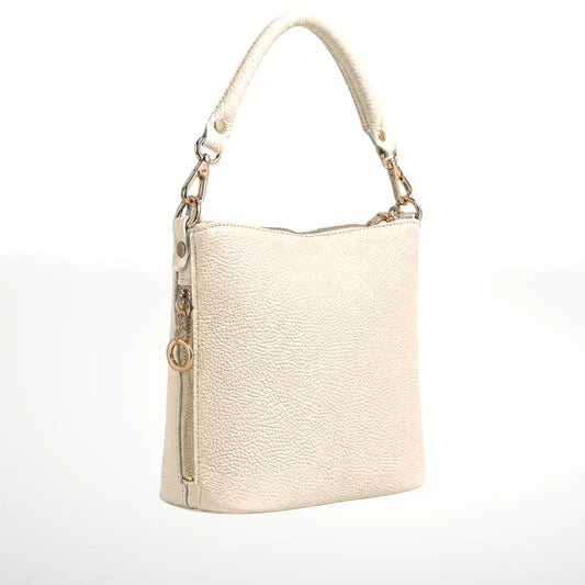 Istelia Beige Leather BagHandbagsPosh Boutique
