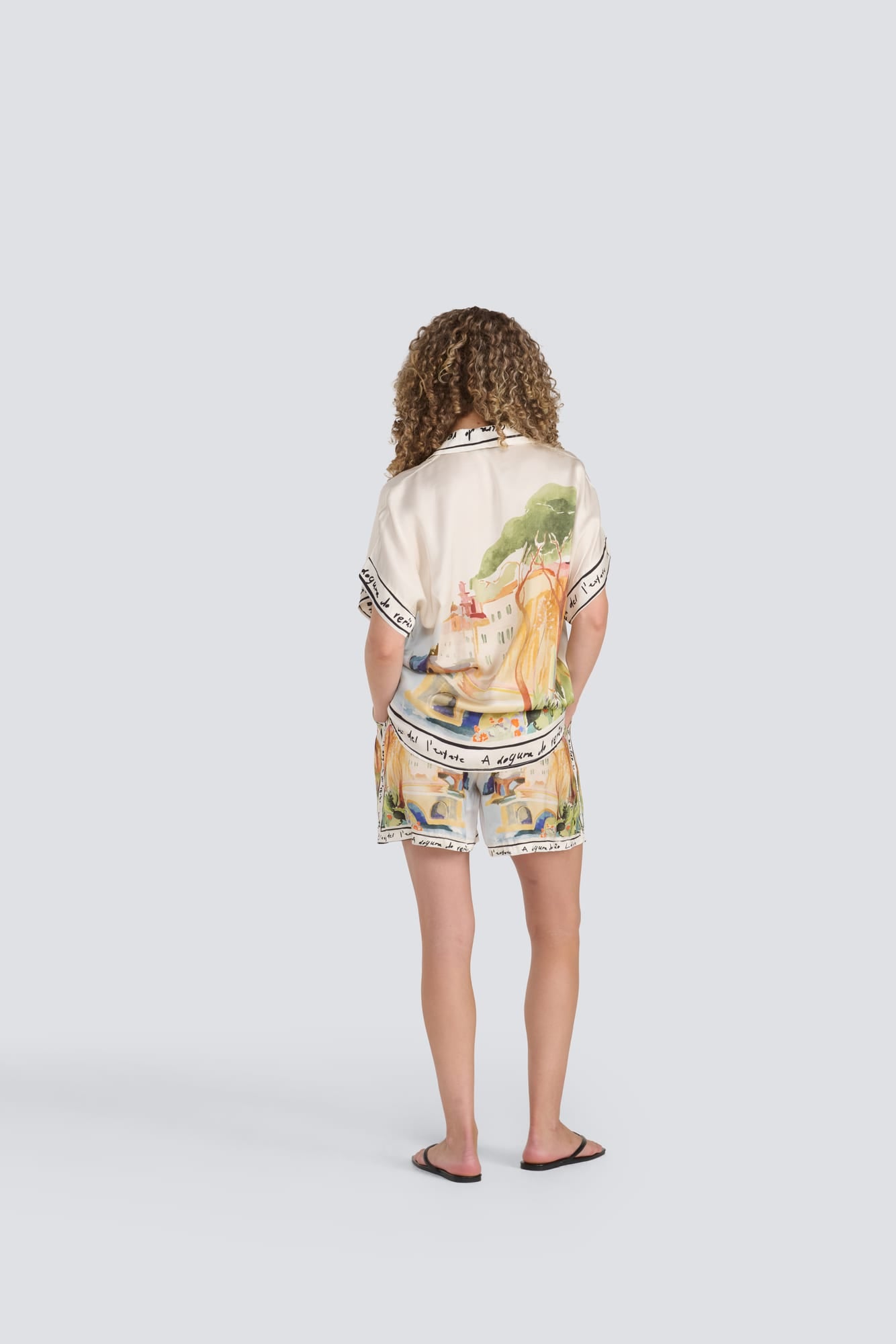Italy Print ShortsPosh Boutique