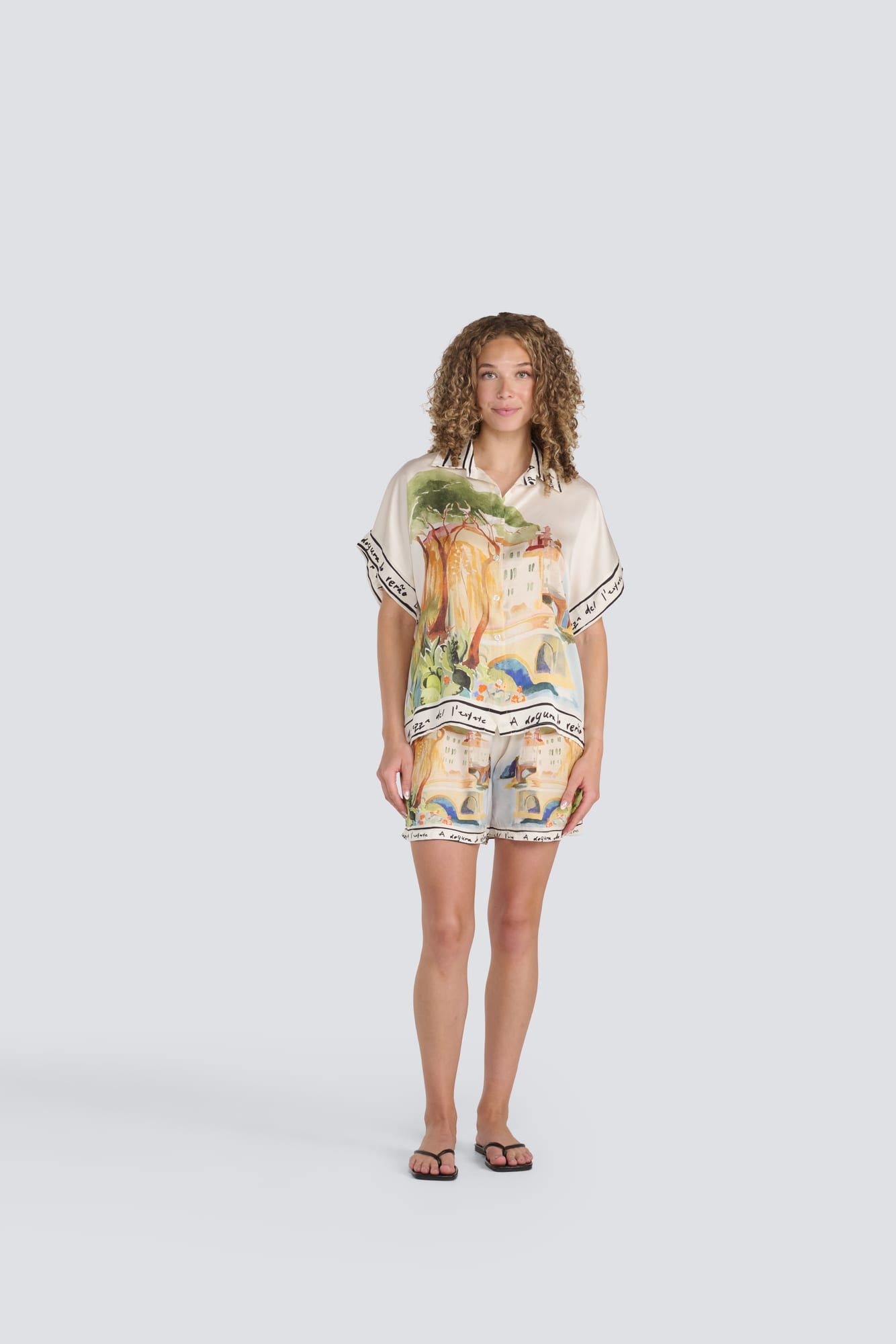Italy Print ShortsPosh Boutique