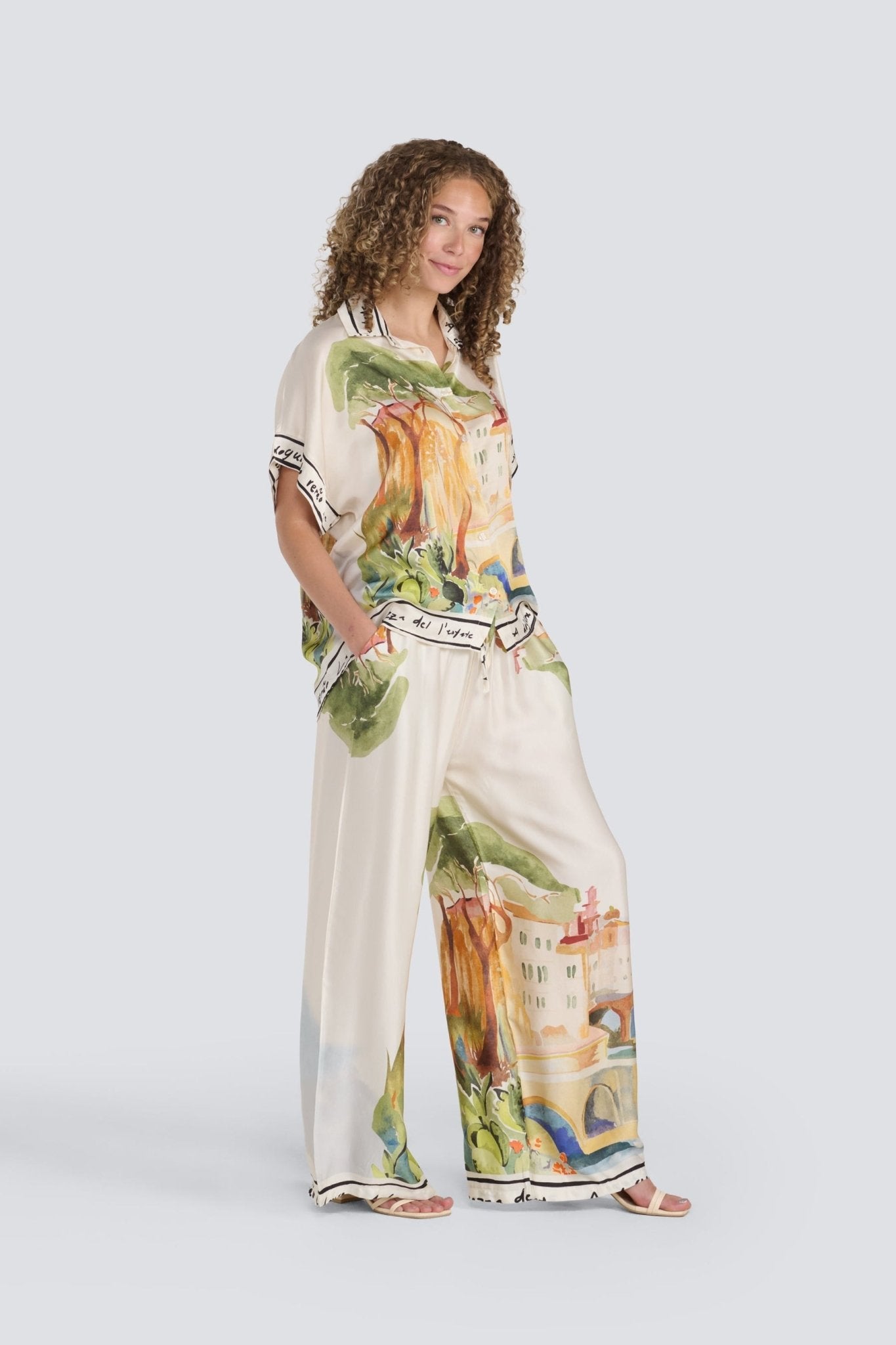 Italy Silk PantPosh Boutique