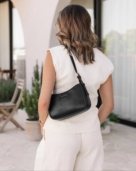Ivy Shoulder Bag - BlackHandbagsPosh Boutique
