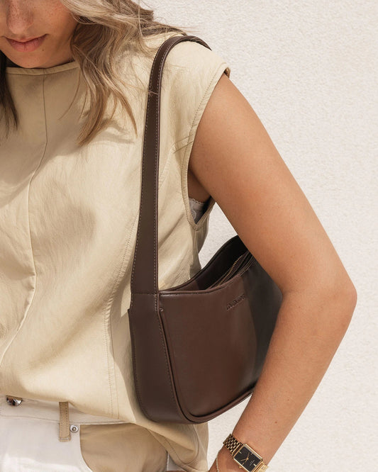 Ivy Shoulder Bag - ChocolateHandbagsPosh Boutique