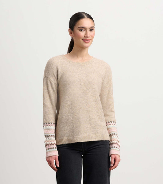 Jacquard Cuff Sleeve SweaterSweatersPosh Boutique