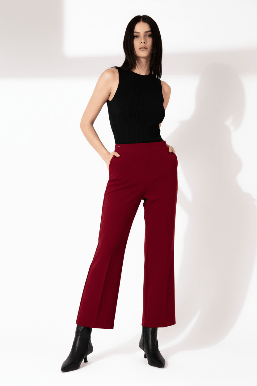 Jolie Wide Crepe PantBottomsPosh Boutique