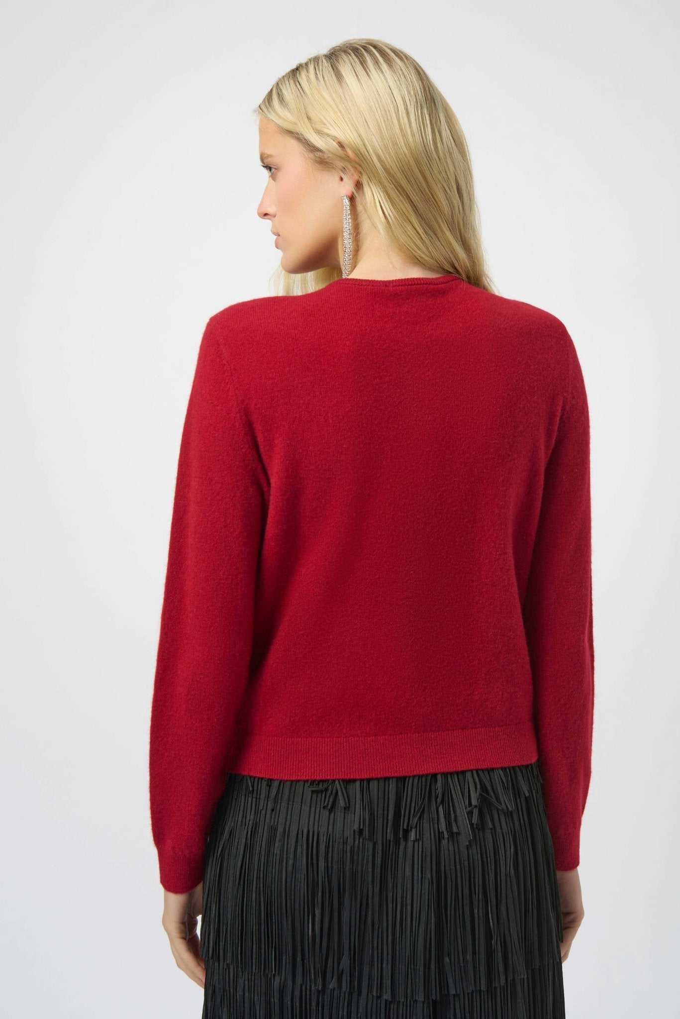 Joseph Ribkoff Deep Cherry Cashmere CardiganSweatersPosh Boutique