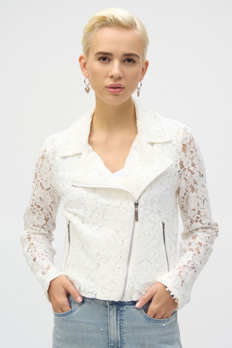 Joseph Ribkoff Lace Moto JacketJacketsPosh Boutique