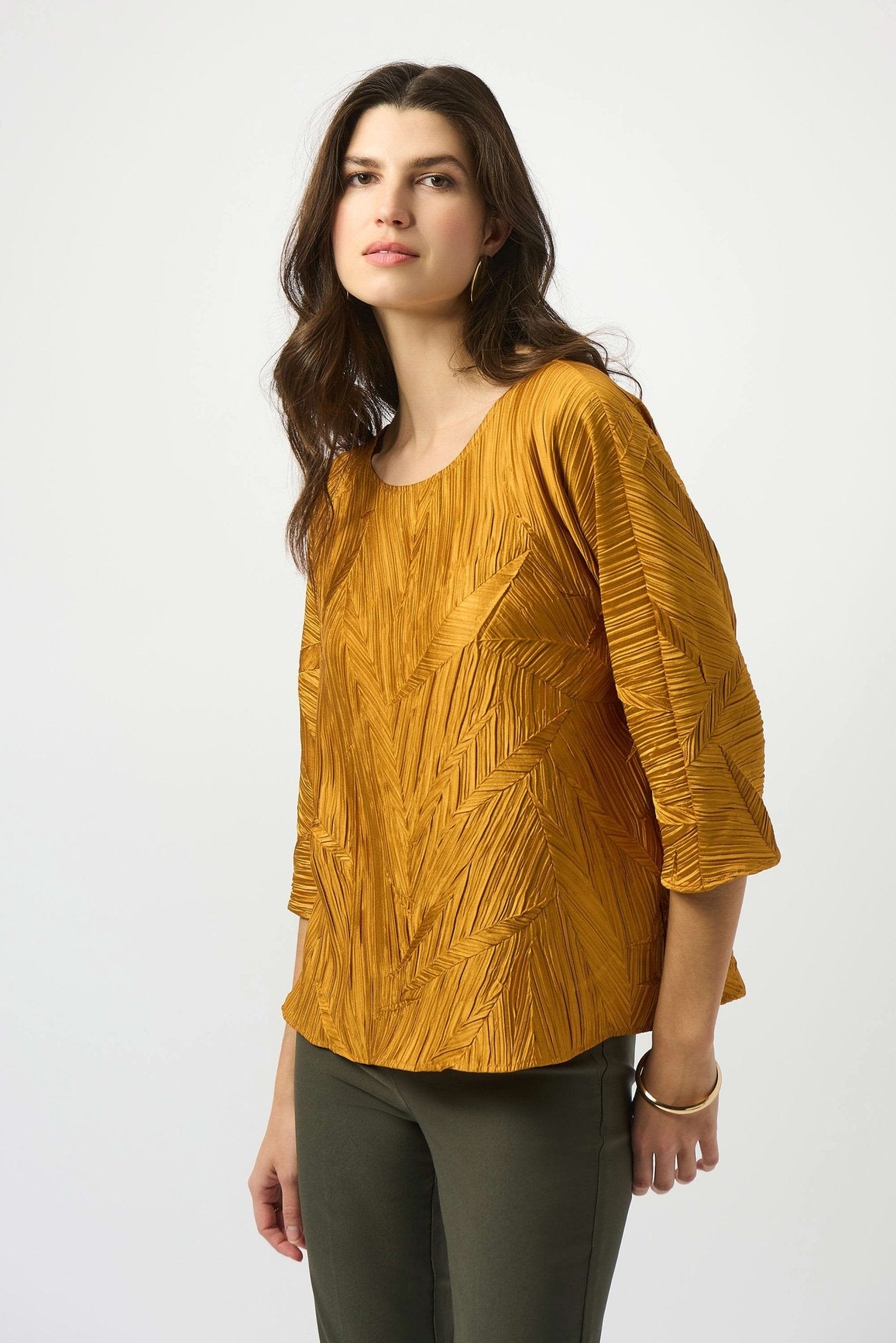 Joseph Ribkoff Pleated Satin Boxy TopTopsPosh Boutique
