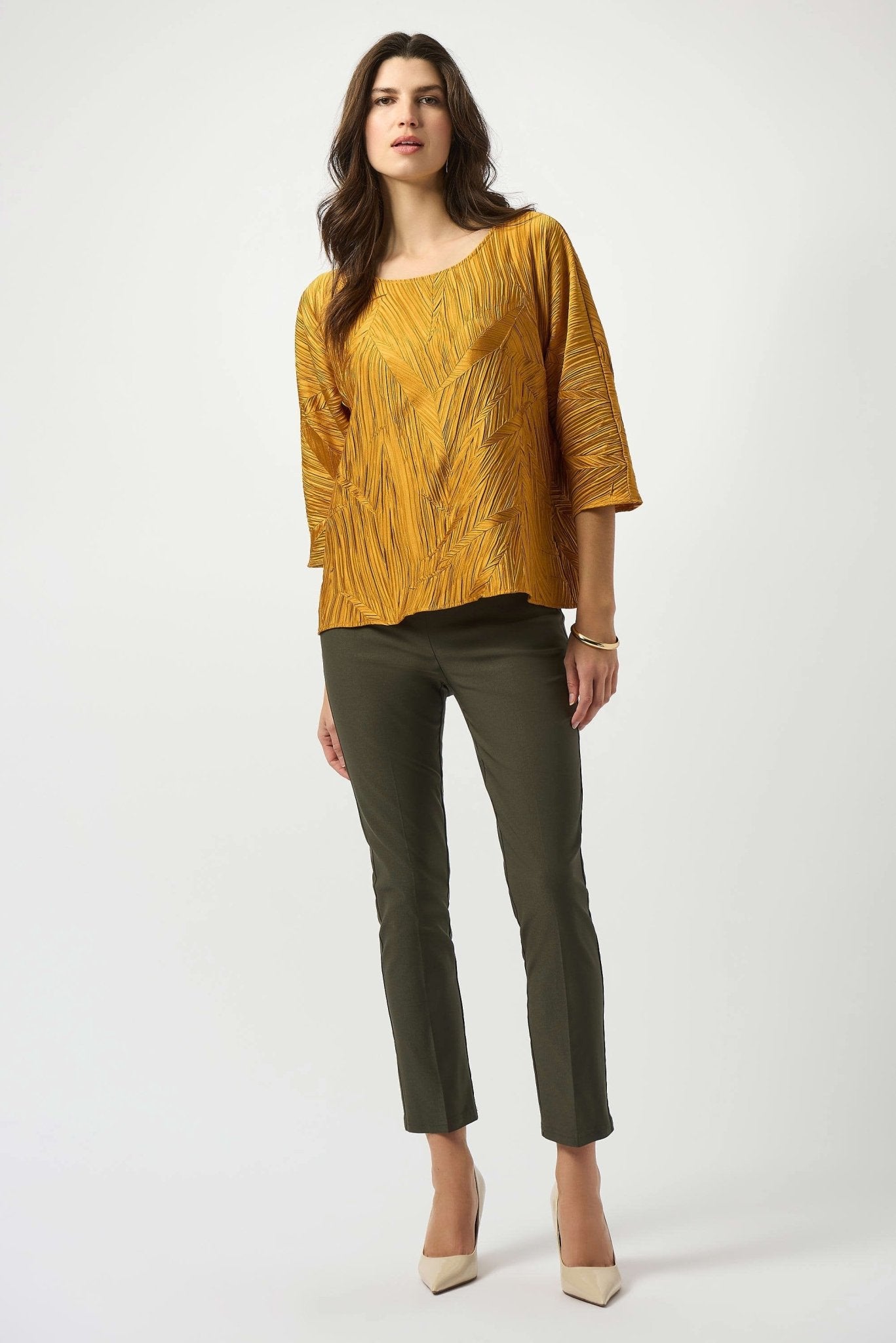 Joseph Ribkoff Pleated Satin Boxy TopTopsPosh Boutique