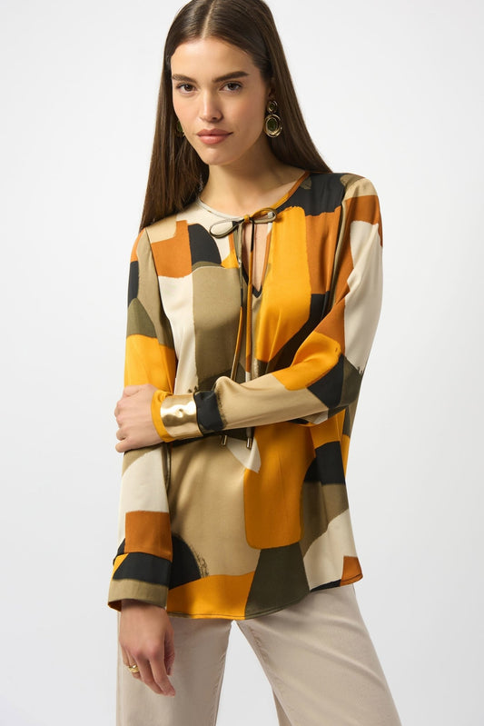 Joseph Ribkoff Recycled Satin Straight TunicTopsPosh Boutique