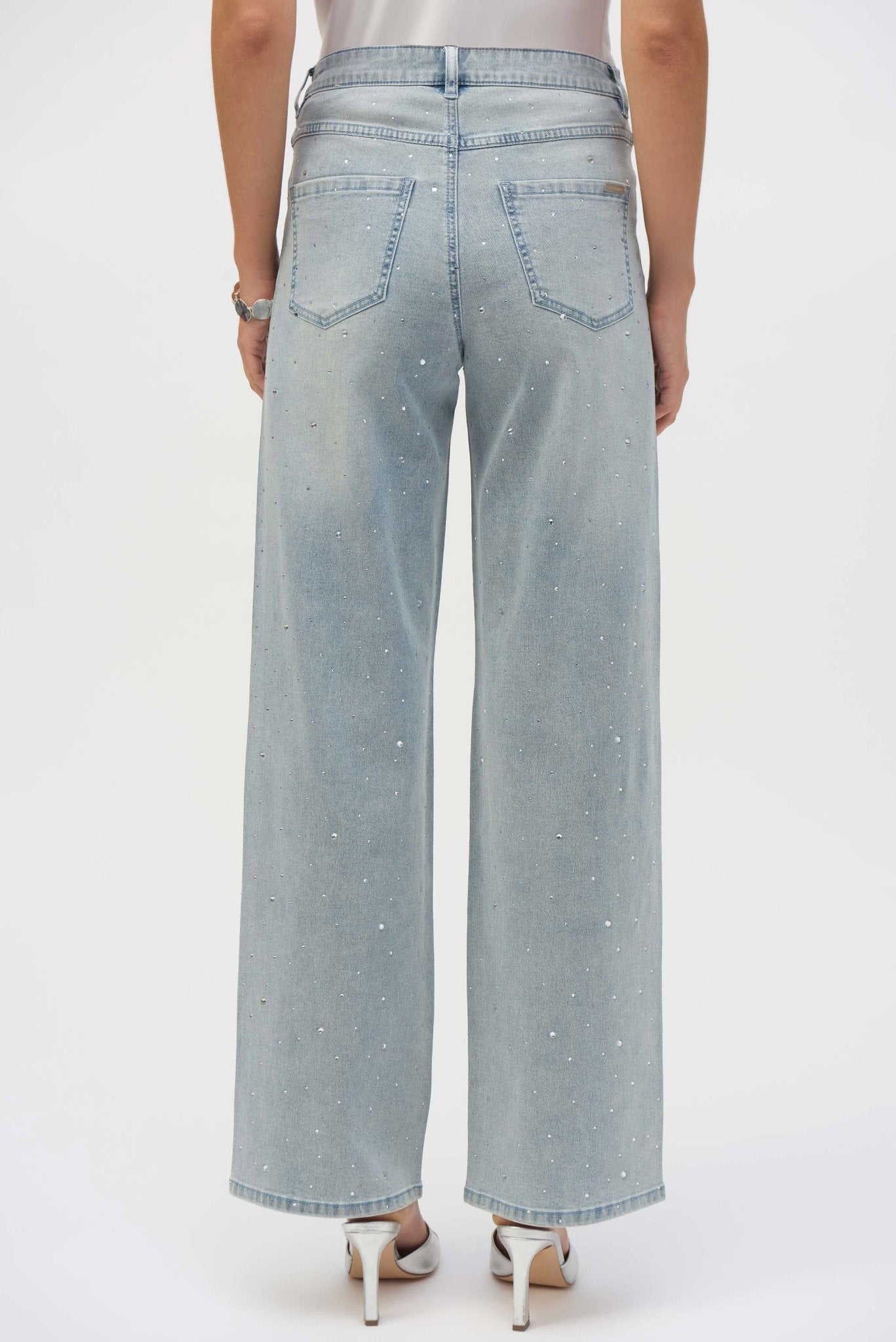 Joseph Ribkoff Wide Crystal JeansDenimPosh Boutique