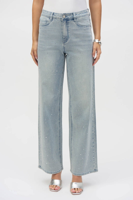 Joseph Ribkoff Wide Crystal JeansDenimPosh Boutique