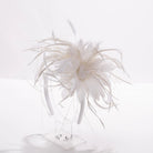 KaKyCo White Feather FascinatorHatsPosh Boutique