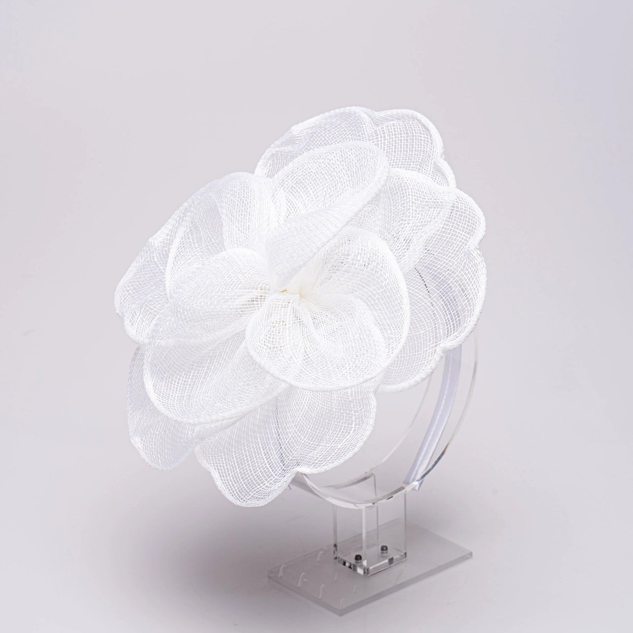 KaKyCo White Peony FascinatorHatsPosh Boutique