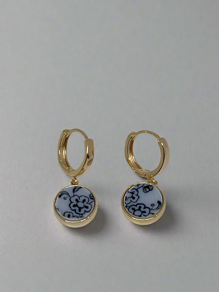 K.Ross Antique China Huggie EarringsJewelryPosh Boutique