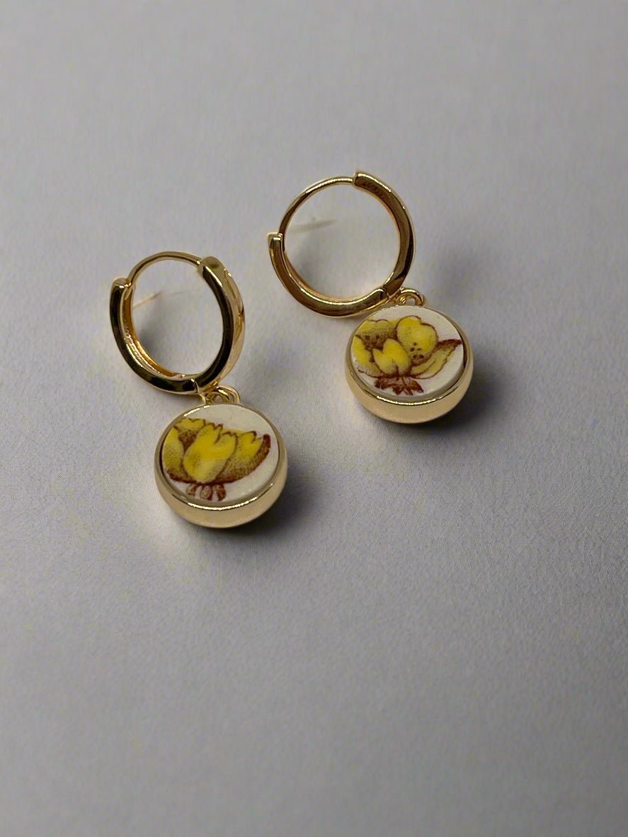 K.Ross Antique China Huggie EarringsJewelryPosh Boutique