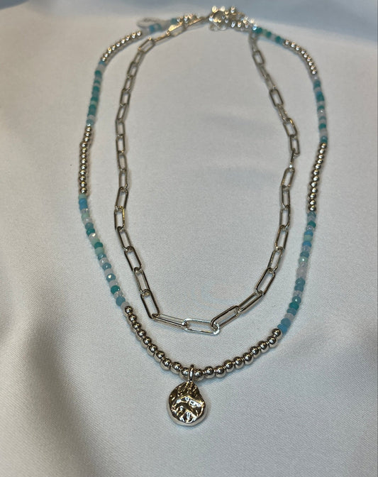 Layered Stone NecklaceJewelryPosh Boutique