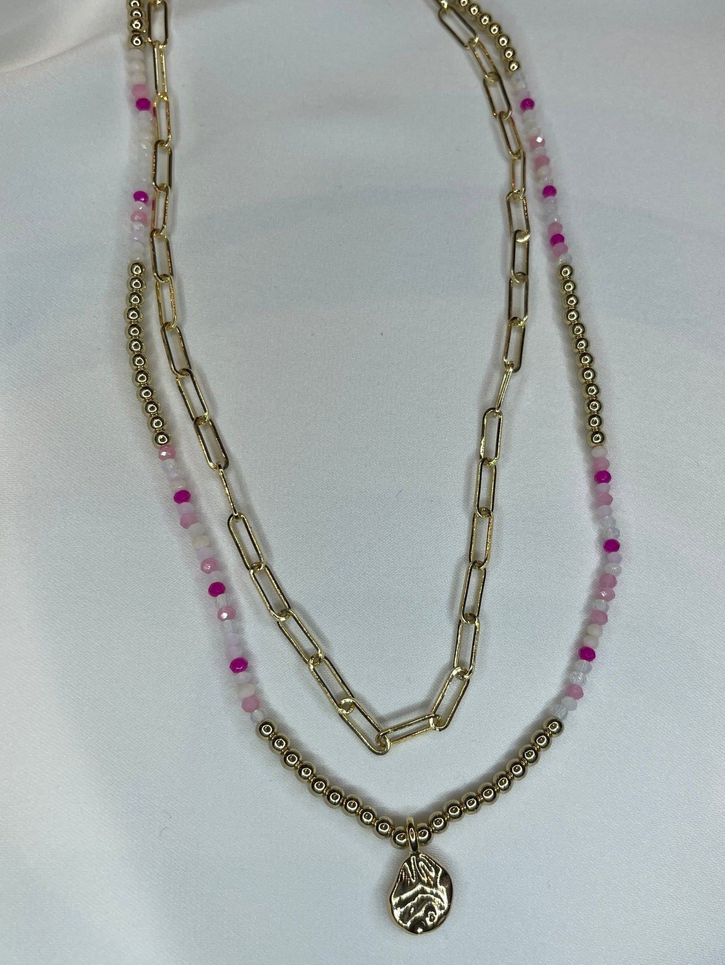 Layered Stone NecklaceJewelryPosh Boutique
