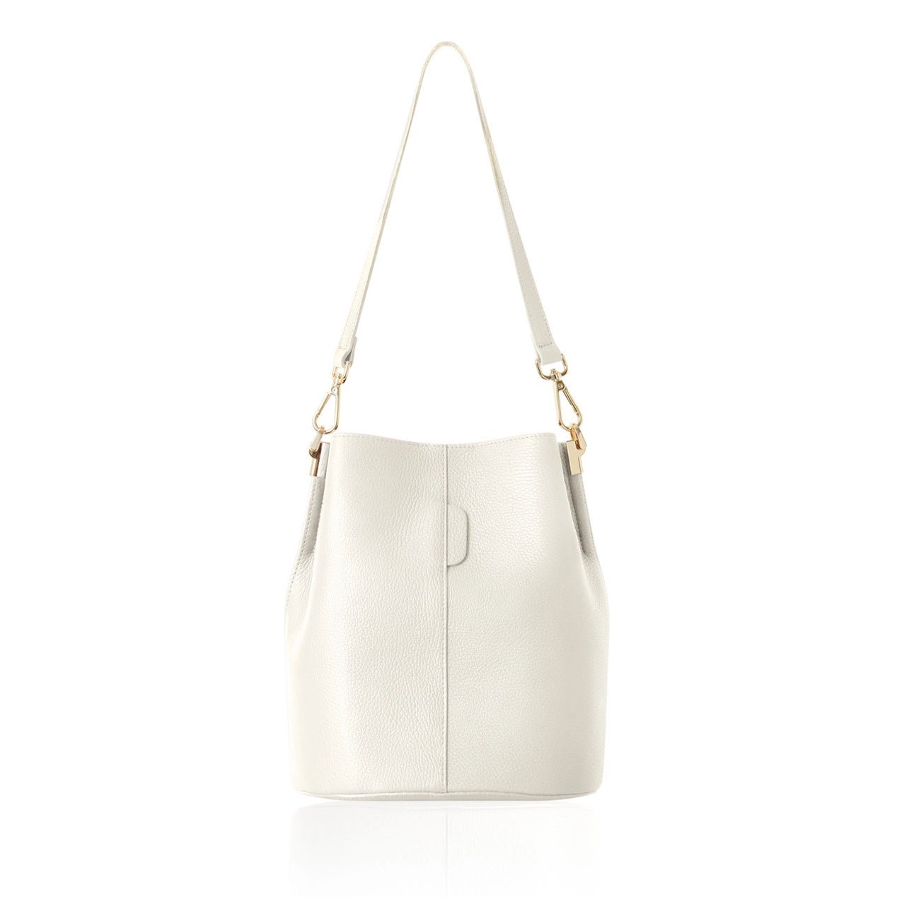 Leather Shoulder Bucket BagHandbagsPosh Boutique