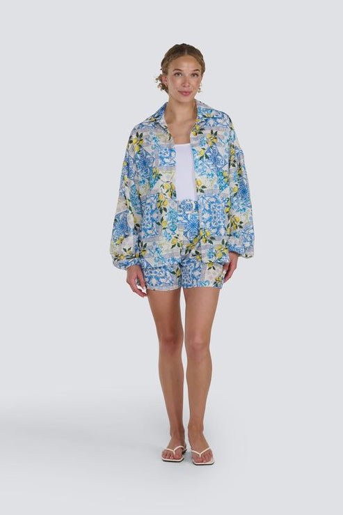 Lemon Print Oversized ShirtTopsPosh Boutique