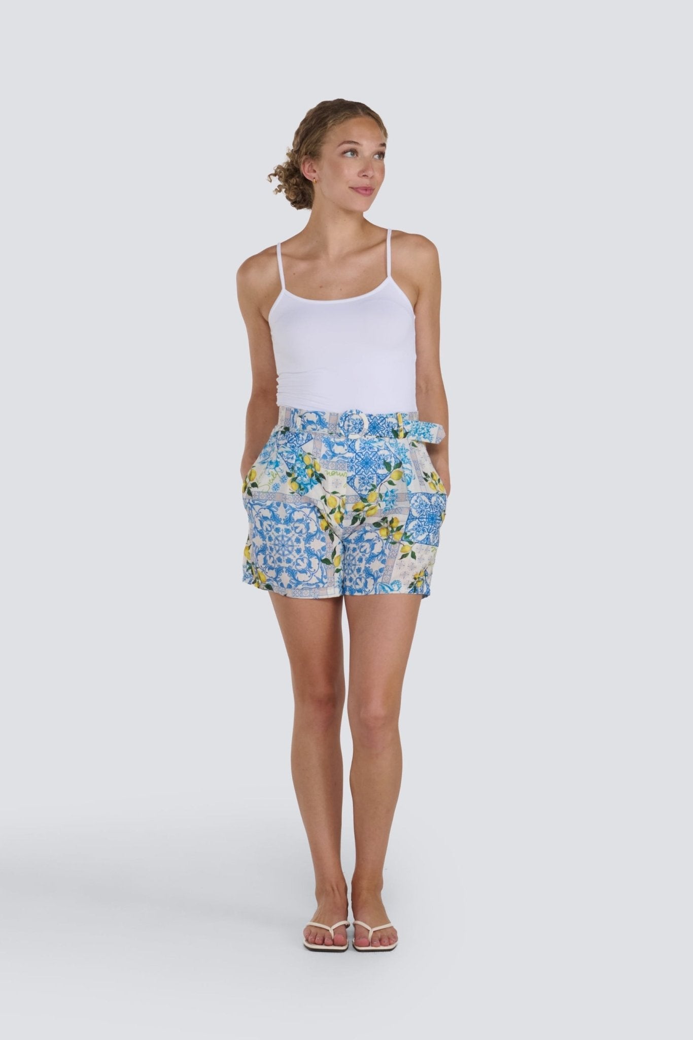 Lemon Print ShortPosh Boutique