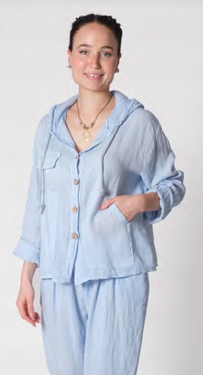 Linen HoodieTopsPosh Boutique