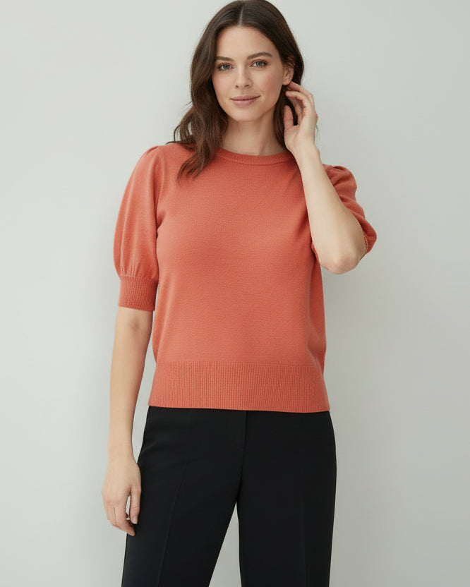 Liva Black Knit TeeSweatersPosh Boutique