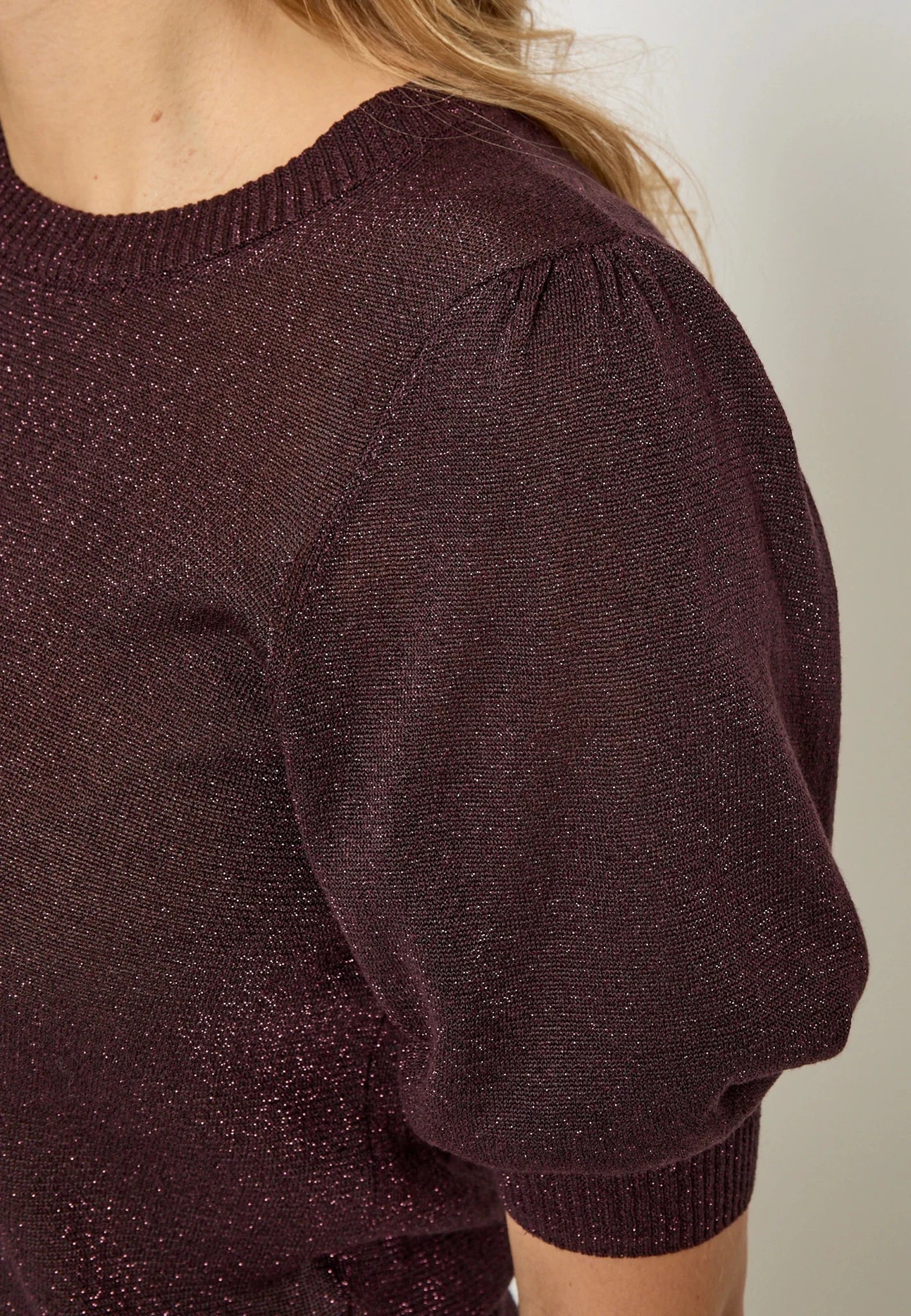 Liva Puff Sleeve Knit TeeTopsPosh Boutique
