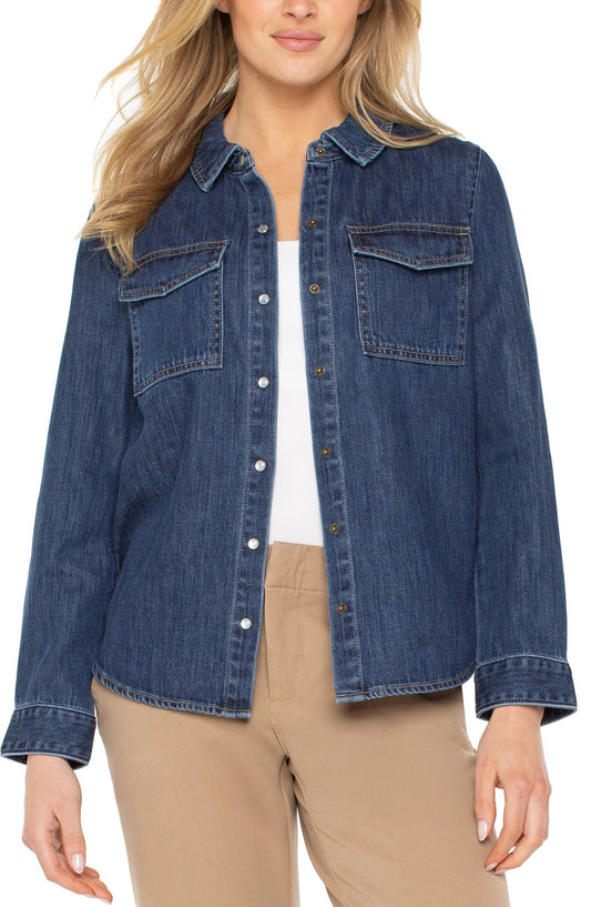 Liverpool Denim ShirtTopsPosh Boutique